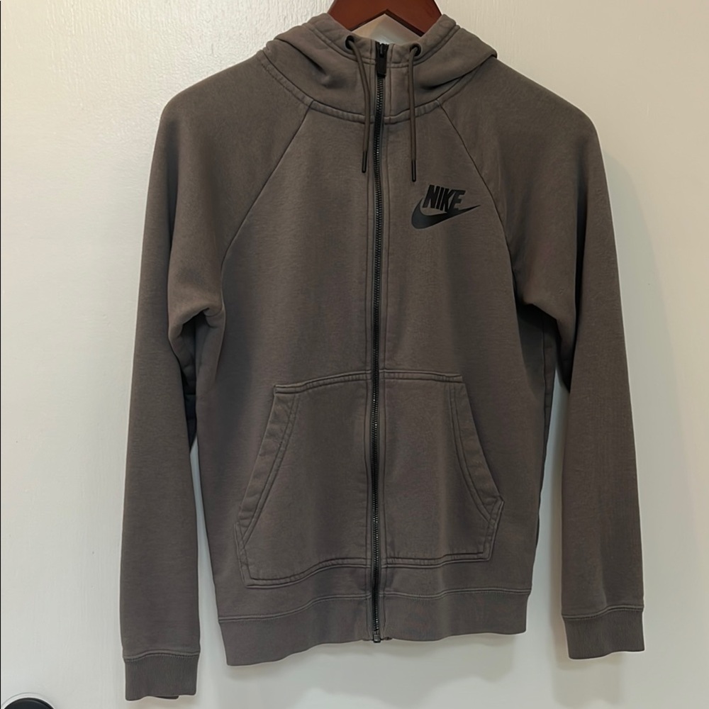 Nike Women’s Charcoal Oversized Full-Zip Hoodie, XS